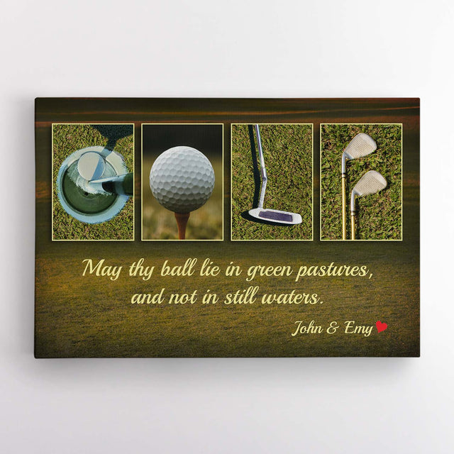 Custom Golf Name Art, Canvas Wall Art