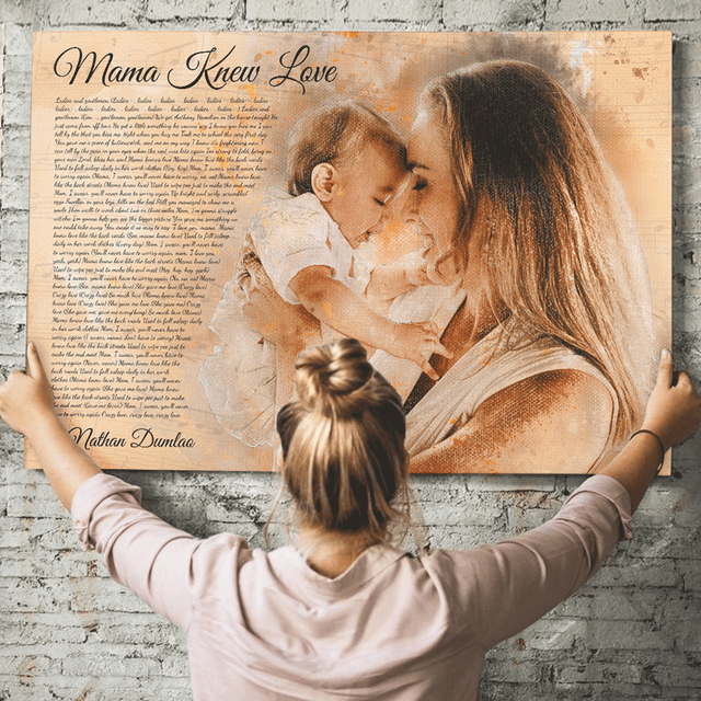 Custom Portrait From Photo, Song Lyrics Canvas Prints