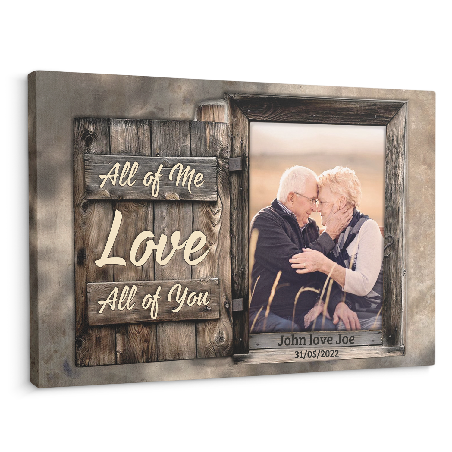All Of Me Love All Of You, Custom Photo, Canvas Wall Art