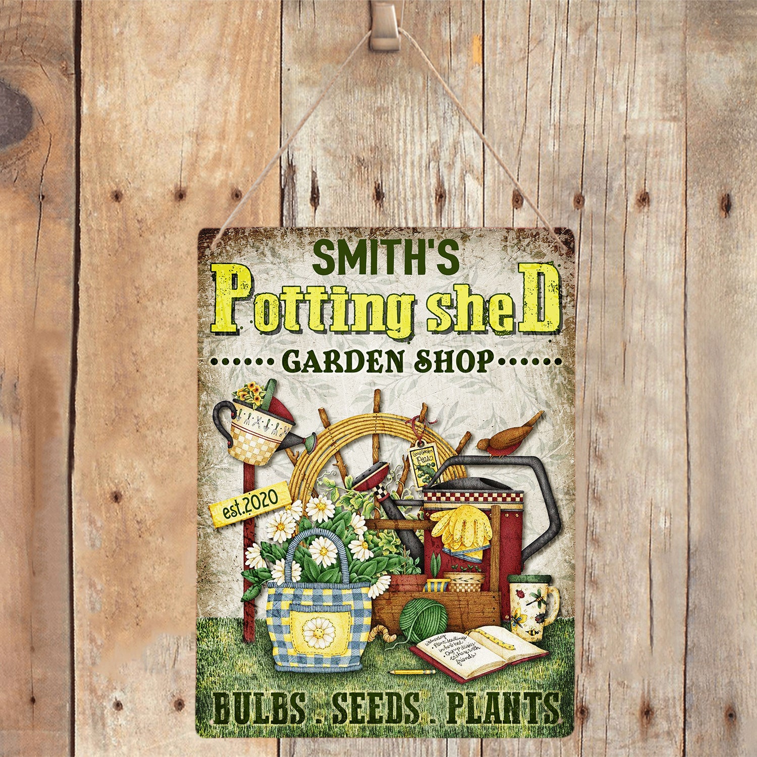 Customizabled Garden Sign, Bulbs Seeds Plants
