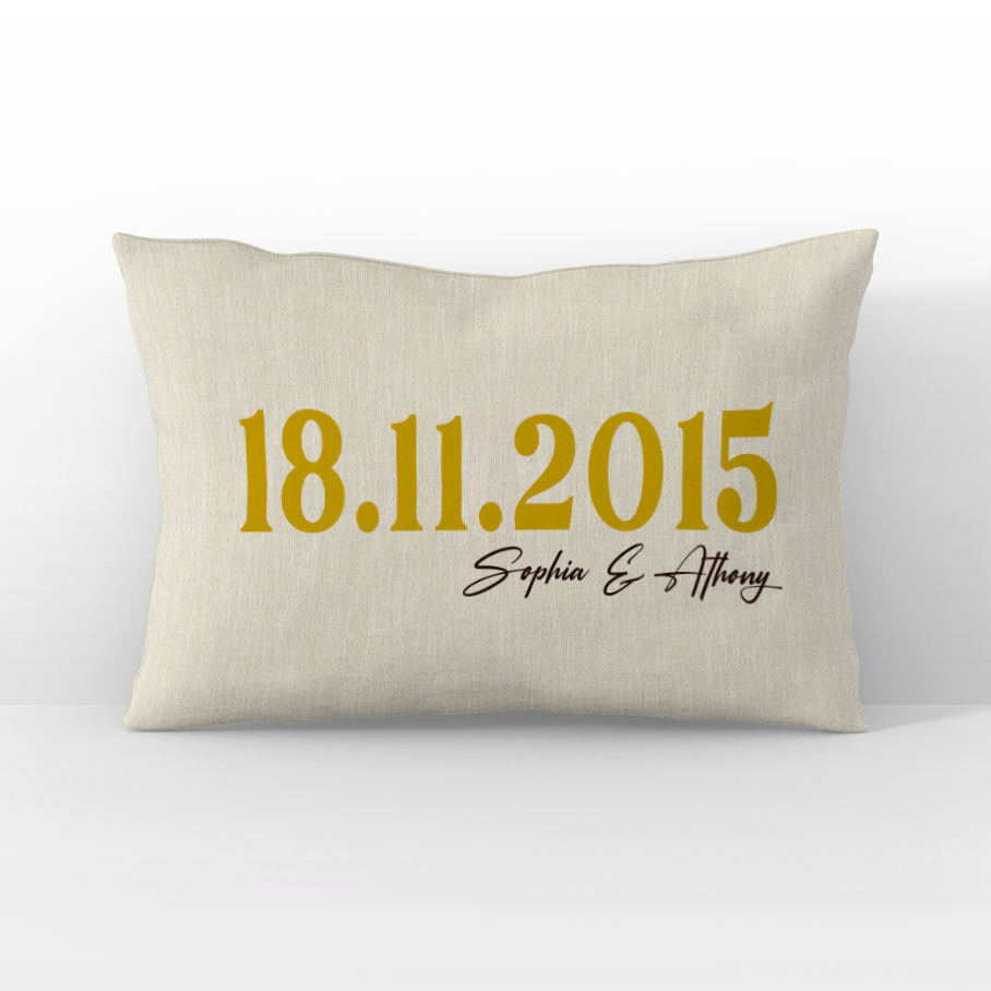 Anniversary Milestone Personalized Pillow