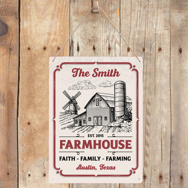 Customizabled Farm Sign, Faith, Family, Farming