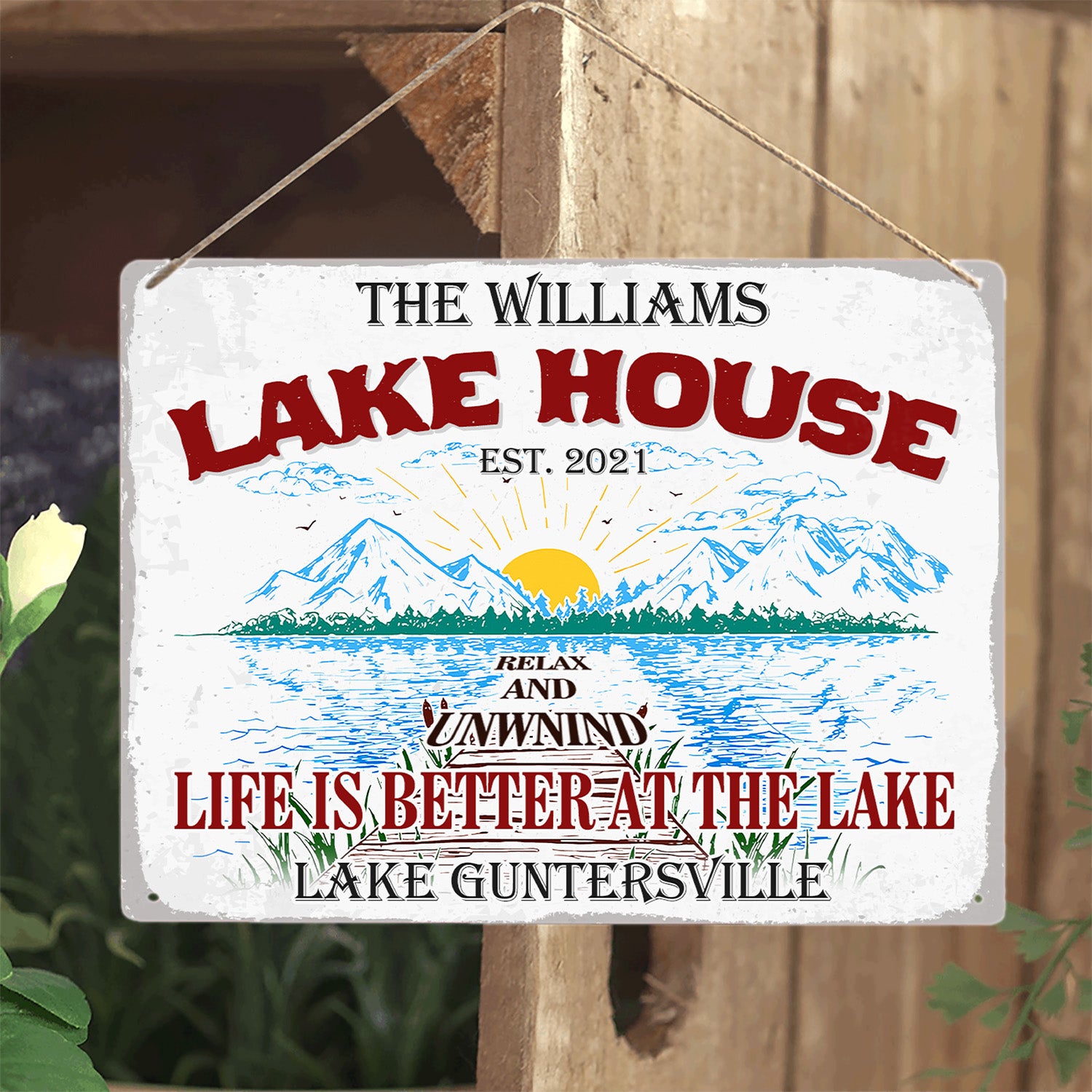Customizabled House Sign, Lake House, Life Is Better At The Lake