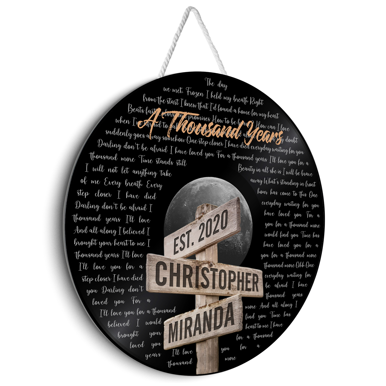 Custom Song Lyrics, Customizable Song Name And Text, Street Sign Style