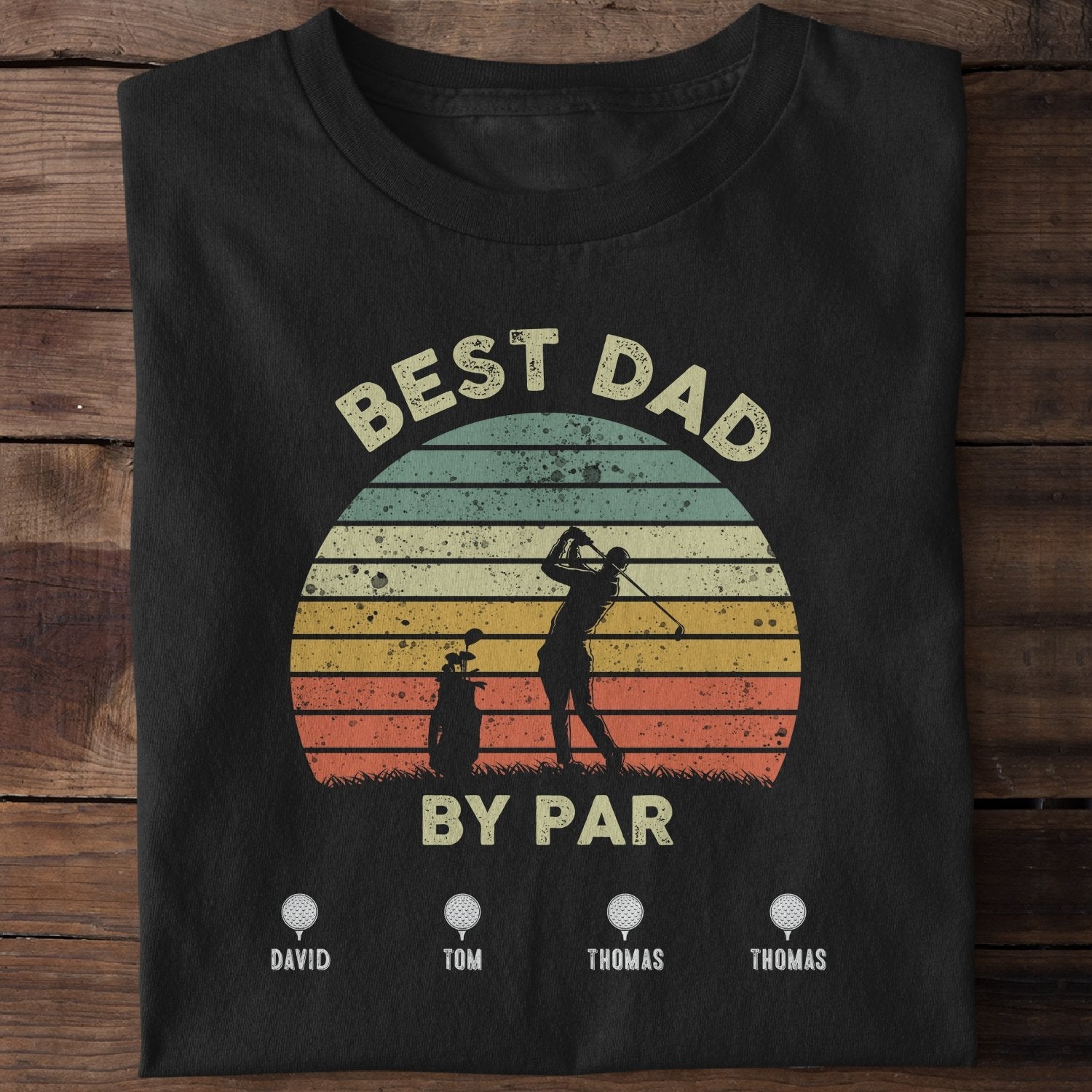 Best Dad By Par Personalized Shirt
