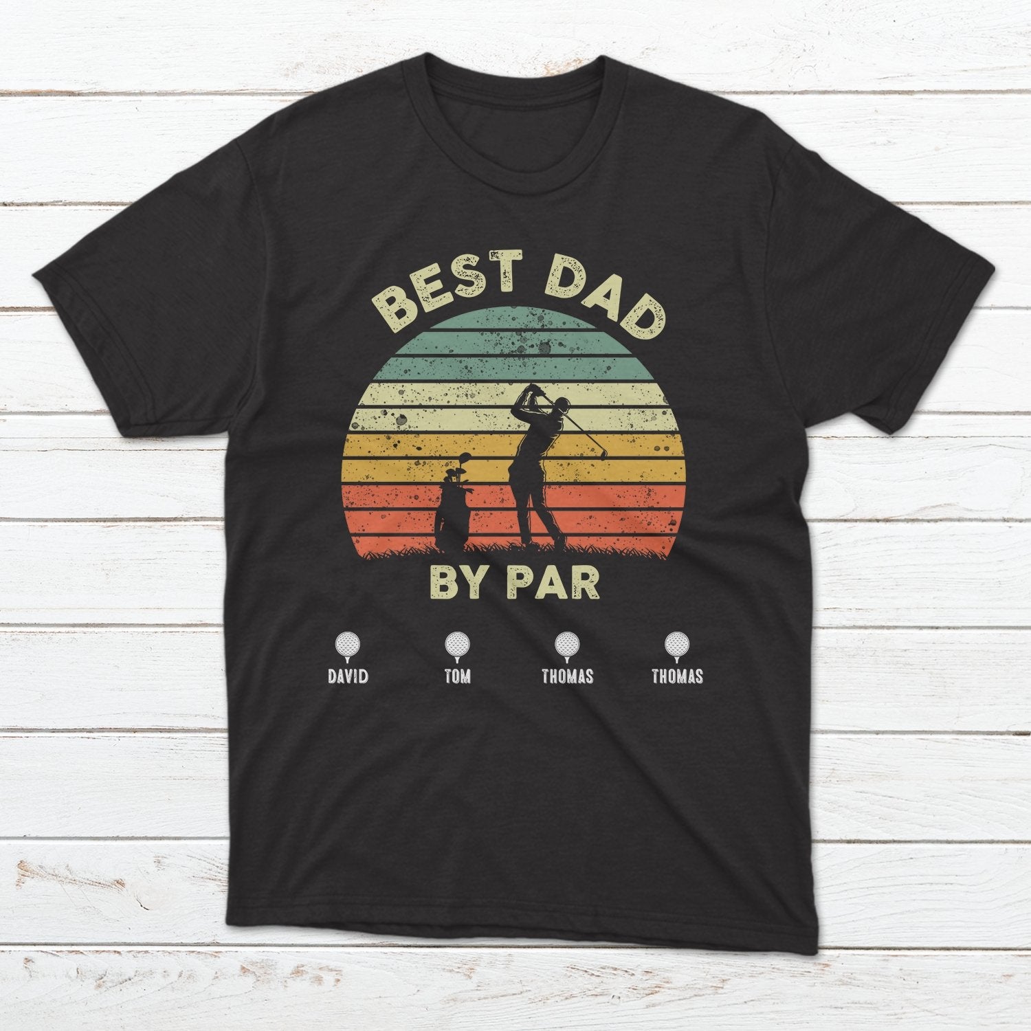 Best Dad By Par Personalized Shirt