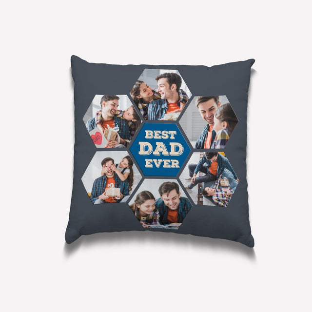 Best Dad Ever, Custom Photo Hexagon Pillow