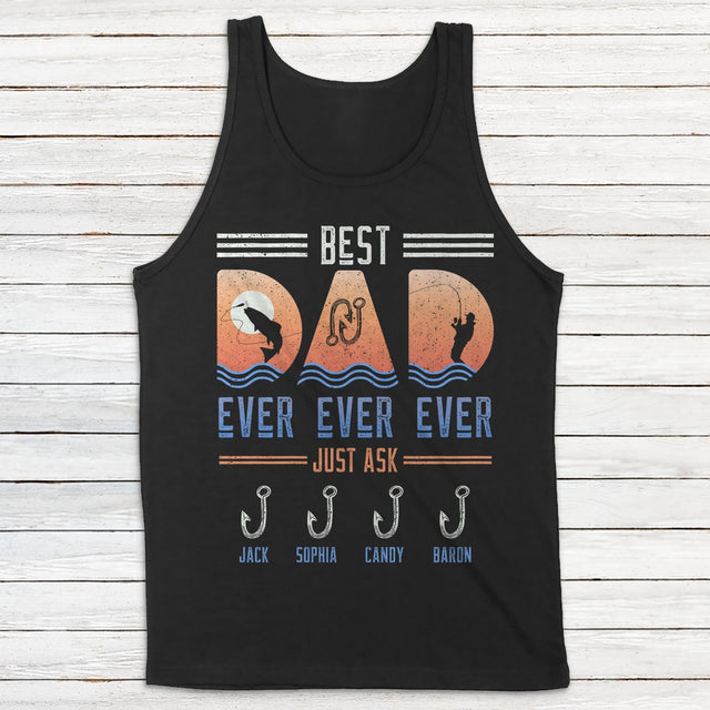 Best Fishing Dad Ever Ever Ever Personalized Shirt