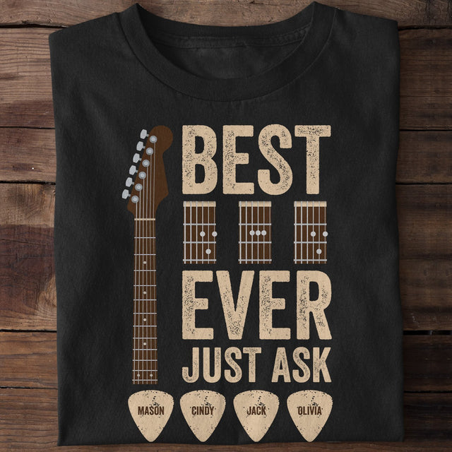 Best Guitar Dad Ever Personalized Shirt