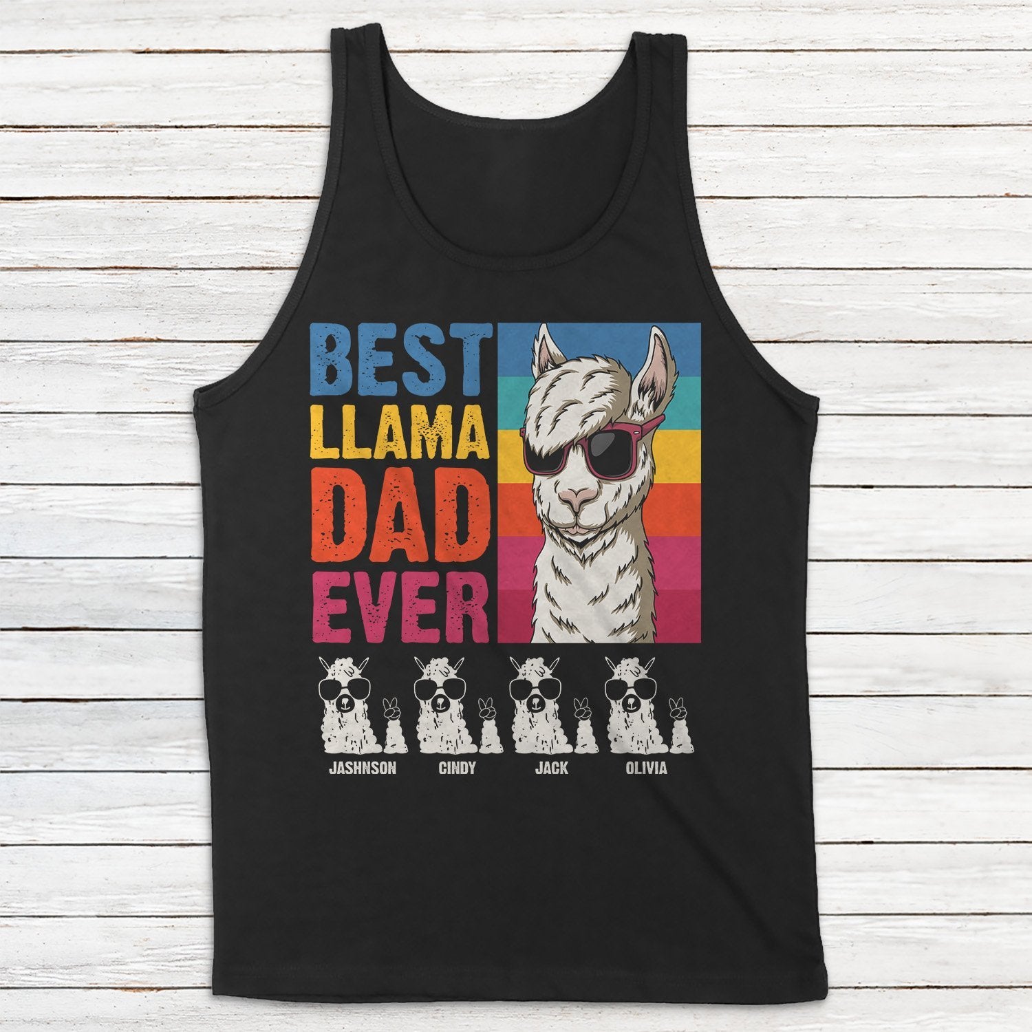 Best Llama Dad Ever Personalized Shirt
