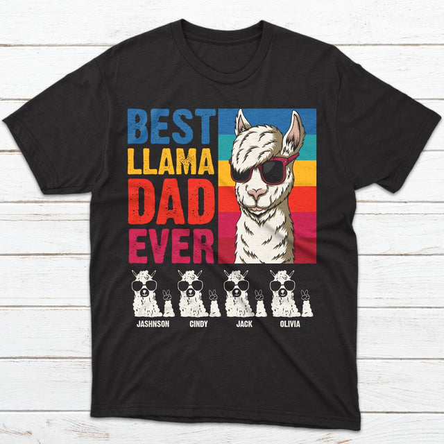 Best Llama Dad Ever Personalized Shirt