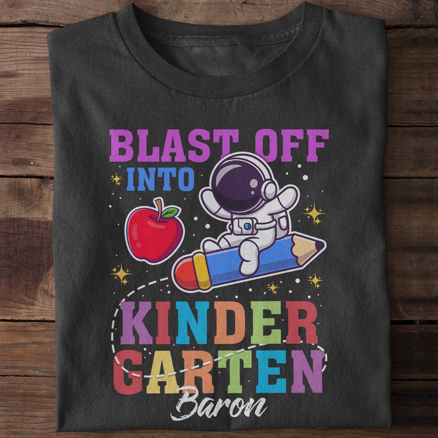 Blast Of Into School, Custom Name Shirt For Kids