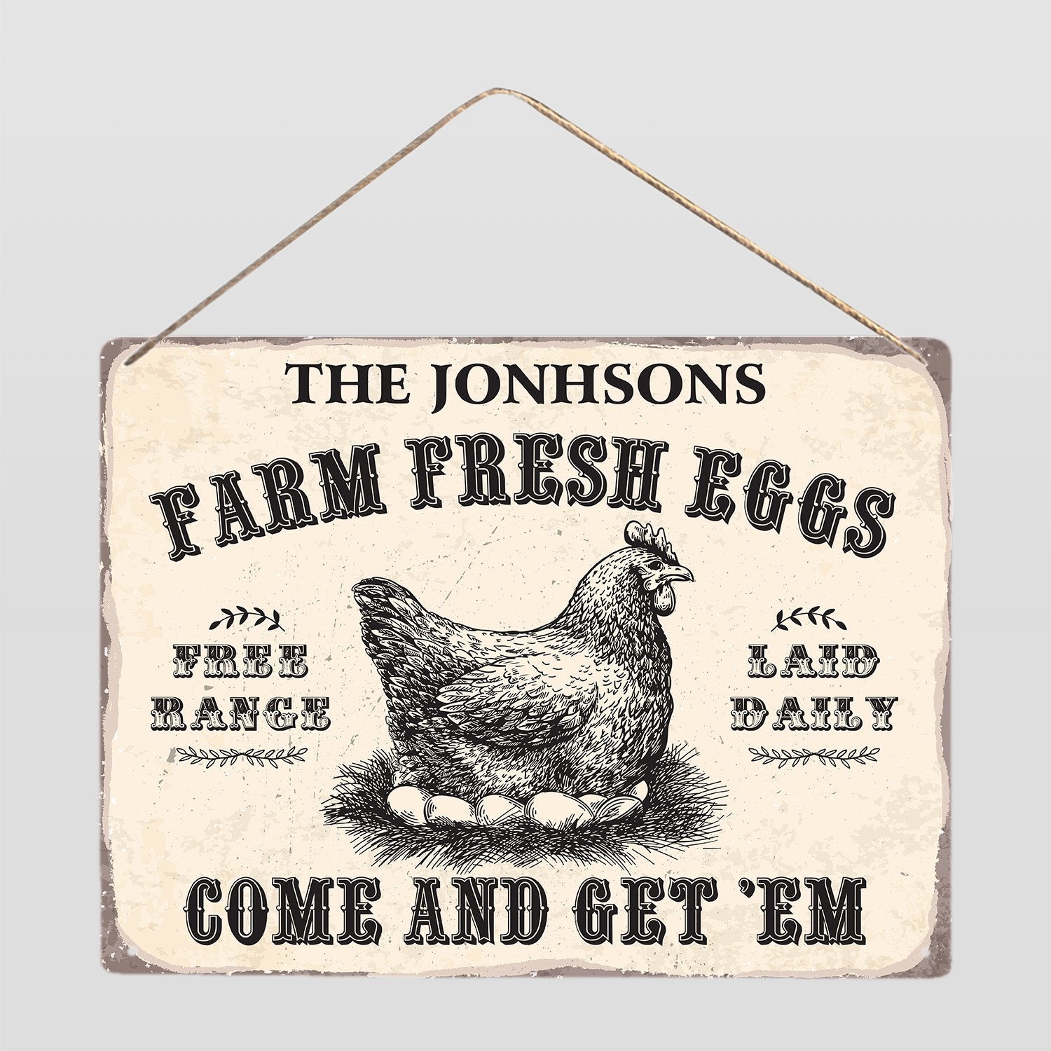 Chicken Coop, Farm Fresh Eggs Come And Get Em, Customized Farm Sign