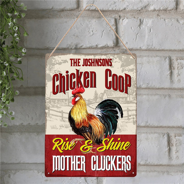 Chicken Coop Sign, Rise And Shine, Custom Farm Sign
