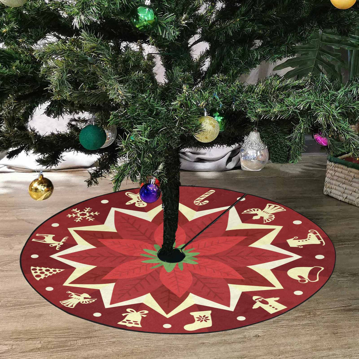Flower best sale tree skirt