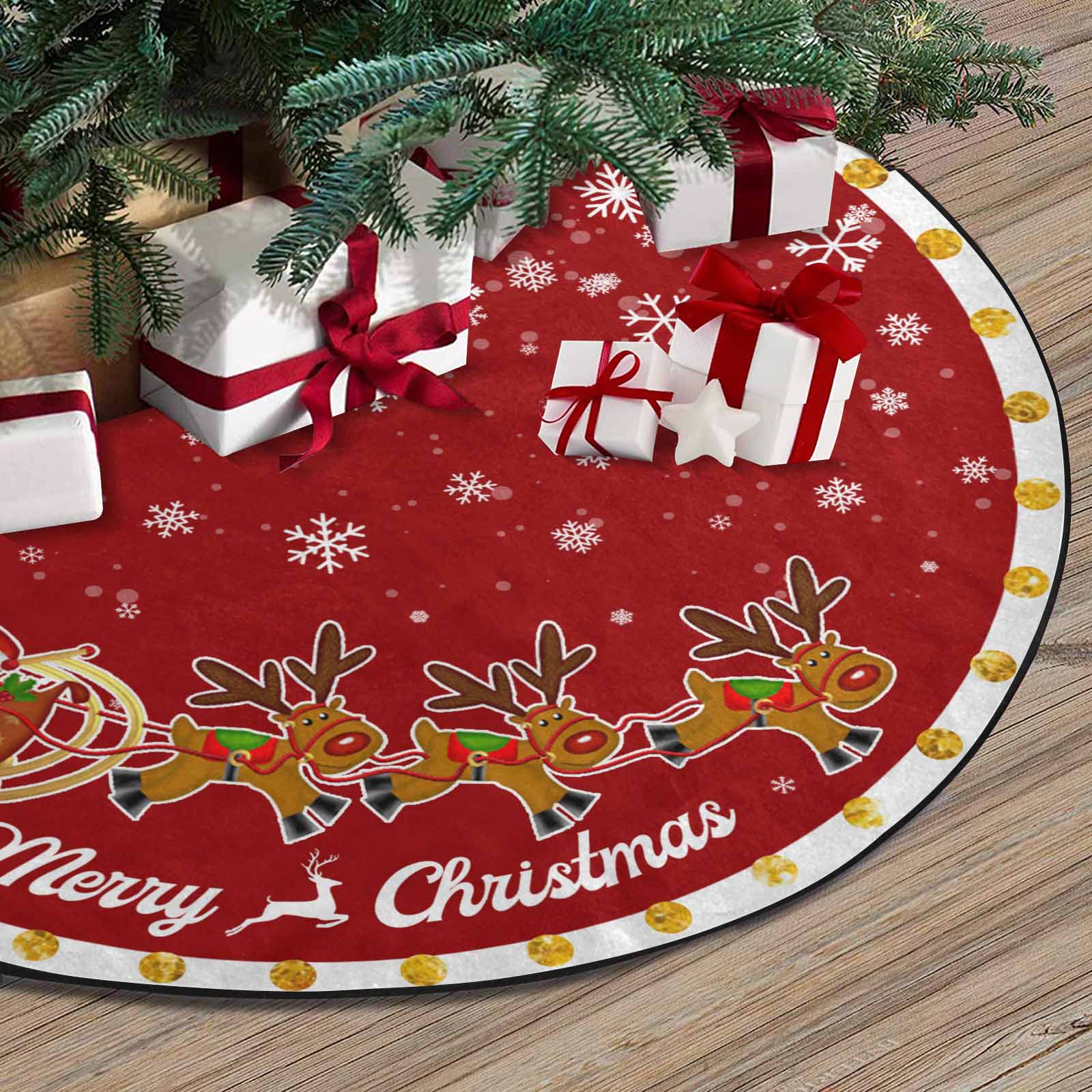 Christmas Tree Skirt, Decoration For Christmas Tree, Santa Claus