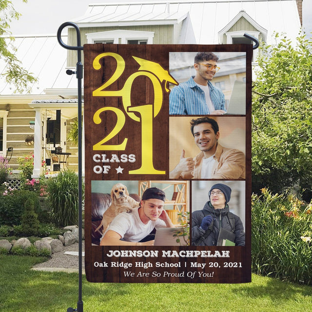 Class Of 2021, Custom Photo Garden Flag