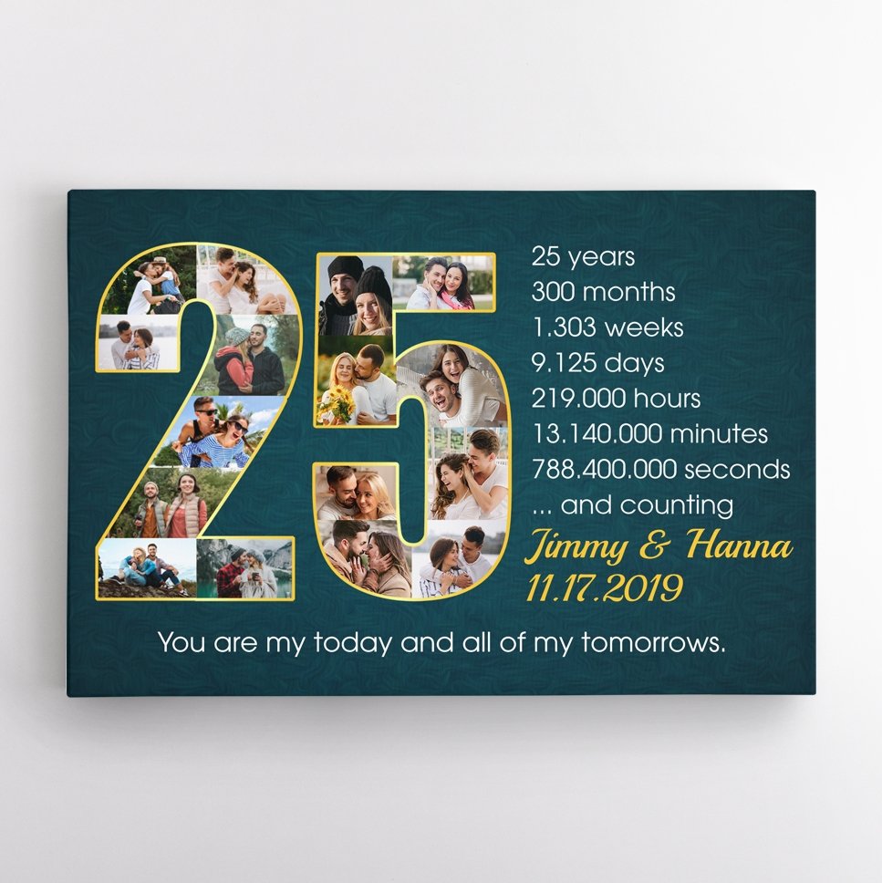 GFTBX Customized Engraved Wooden Photo Plaque for '25th Wedding Anniversary'  Gift For Parents (9 x 7 inches, Brown), Tabletop, Rectangular : Amazon.in:  Home & Kitchen
