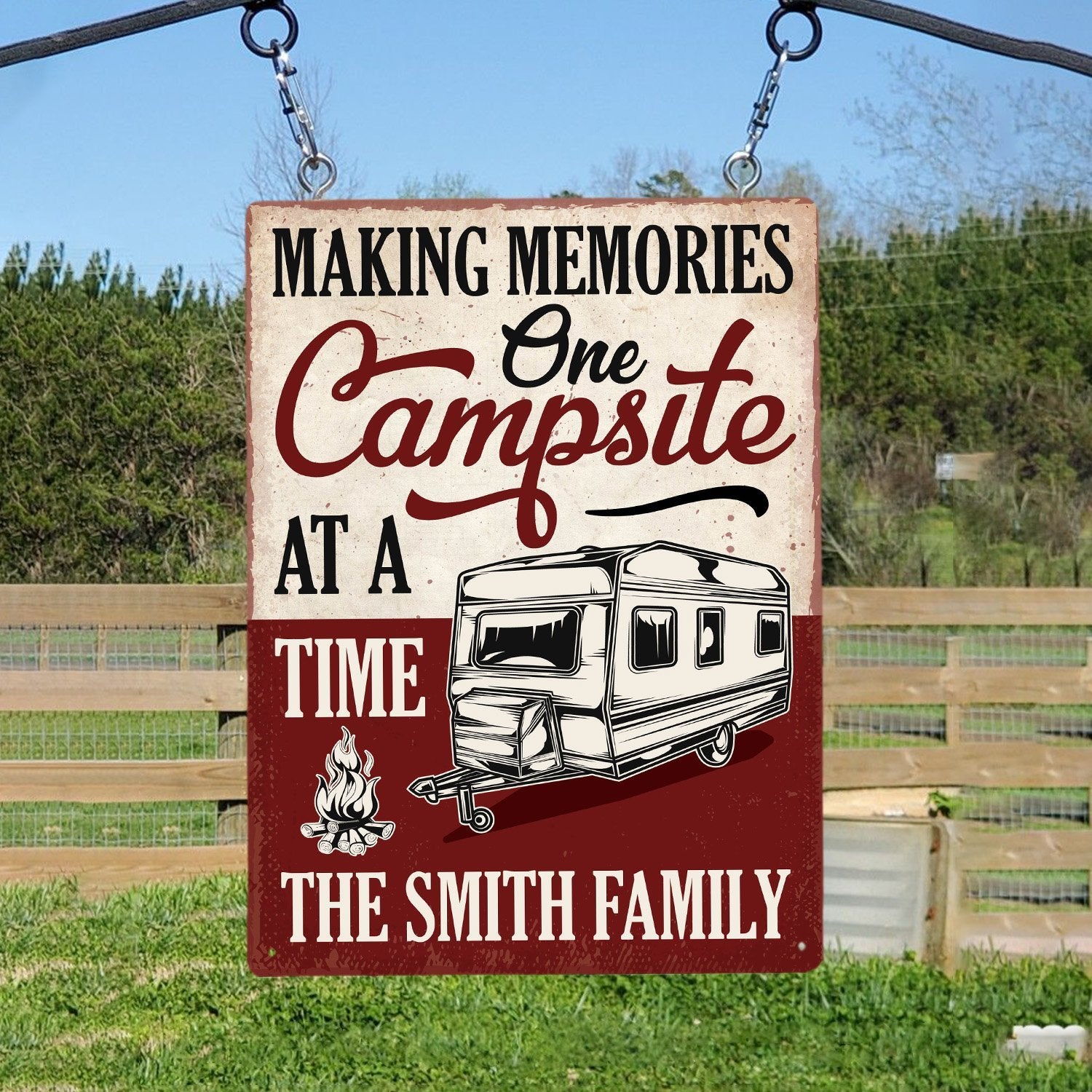 Custom Camp Sign, Making Memories One Campsite At A Time