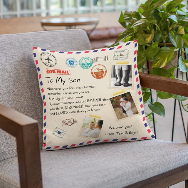 Custom Letter Pillow, Personalized Photo