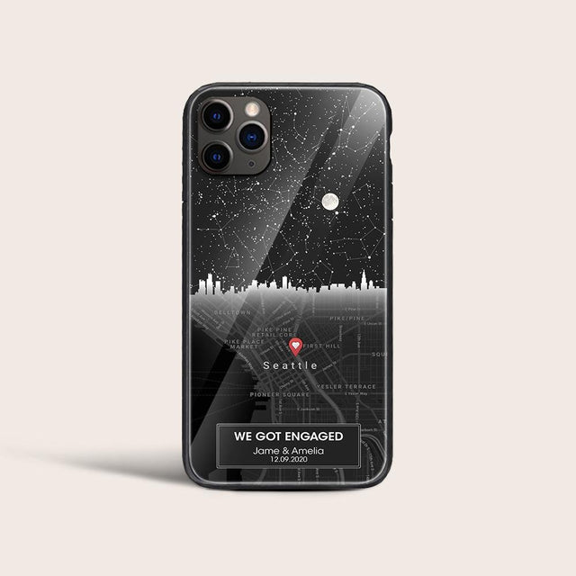 Custom Map Print, Personalized Star Map 2 In 1 Phone Case