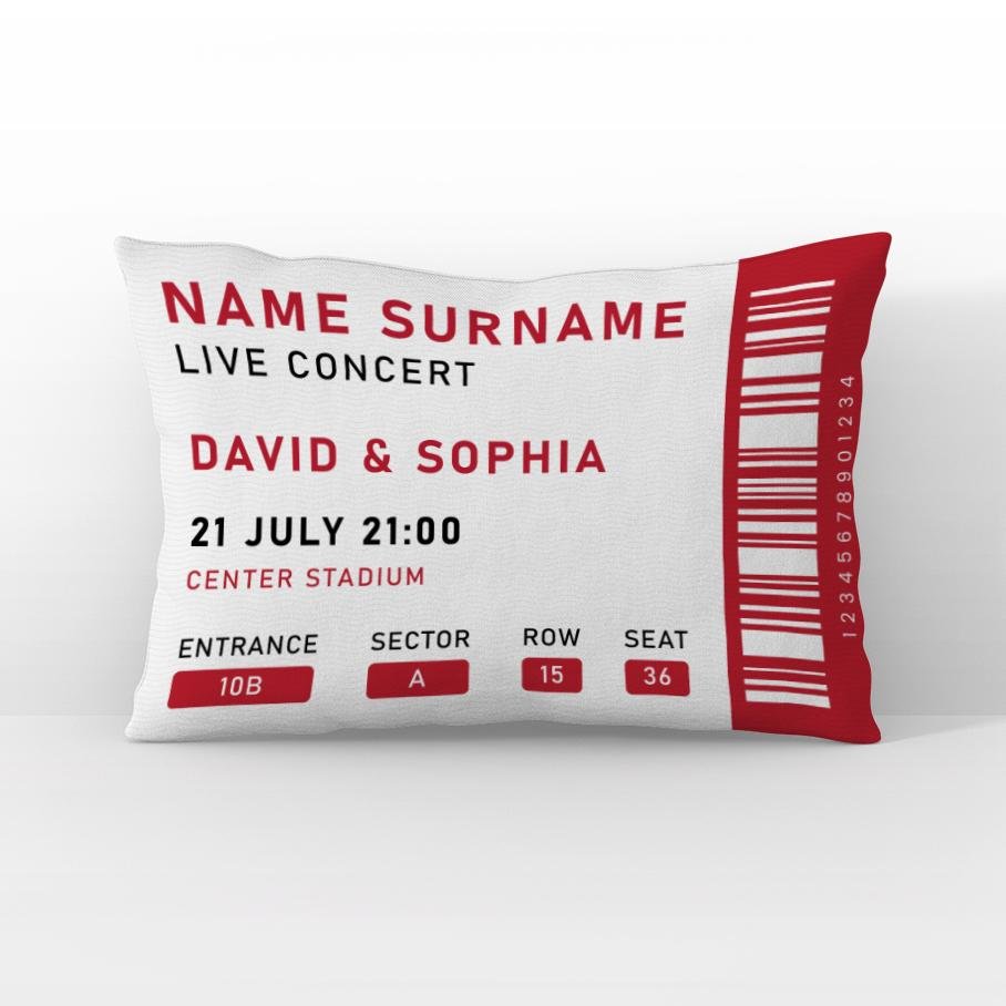 Custom Name And Date, Live Concert Pillow