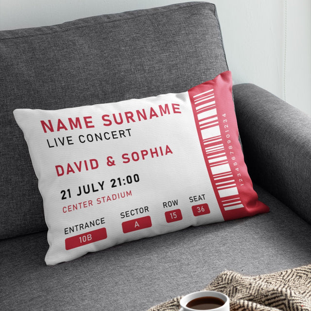 Custom Name And Date, Live Concert Pillow