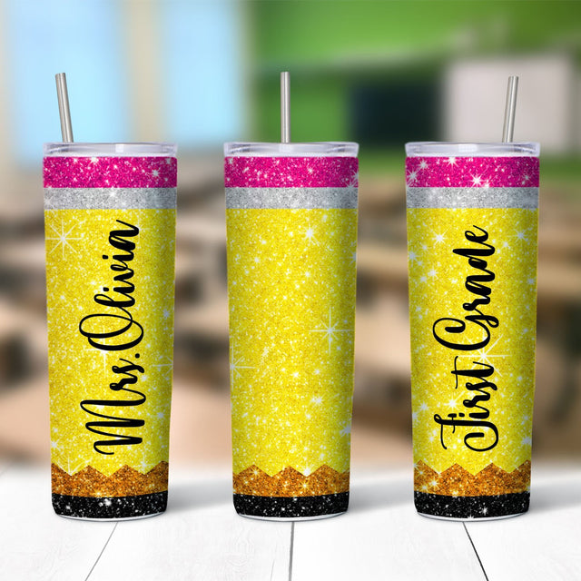 Custom Pencil Tumbler, Gift For Teacher