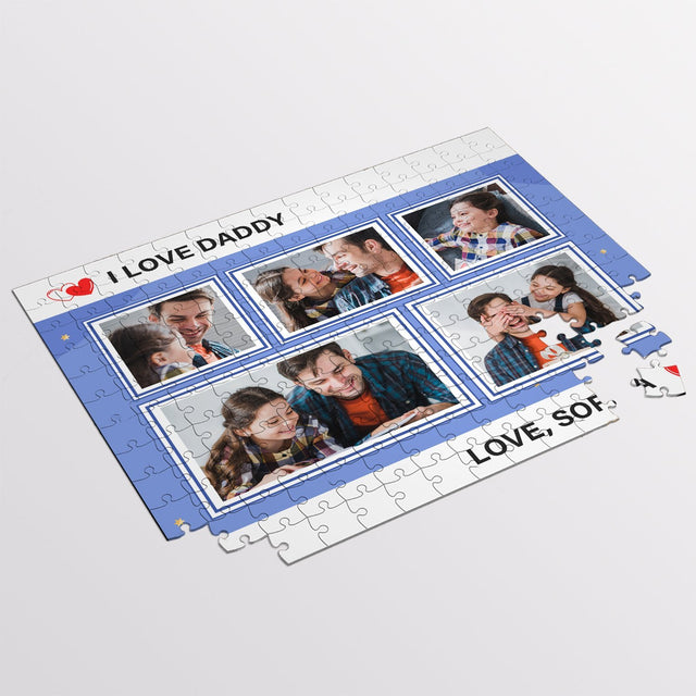 Custom Photo, 5 Pictures, Personalized Name And Text Jigsaw Puzzles