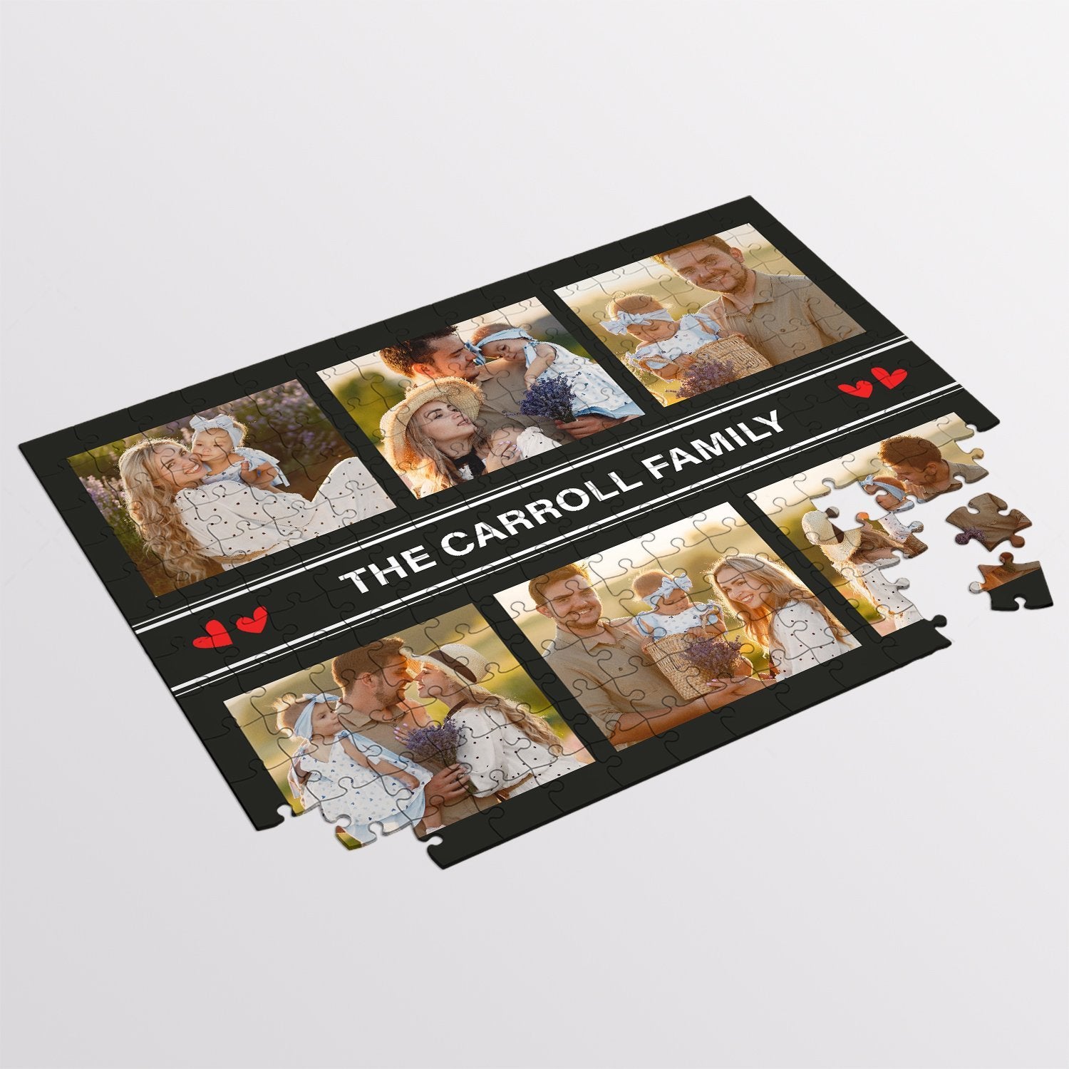 Custom Photo, 6 Pictures, Personalized Name Text Jigsaw Puzzles
