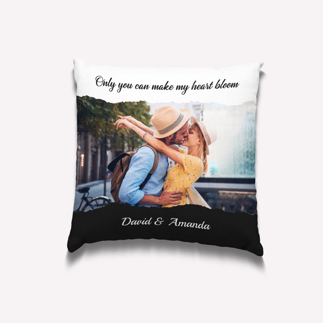 Custom Photo Collage, Personalized Text Pillow