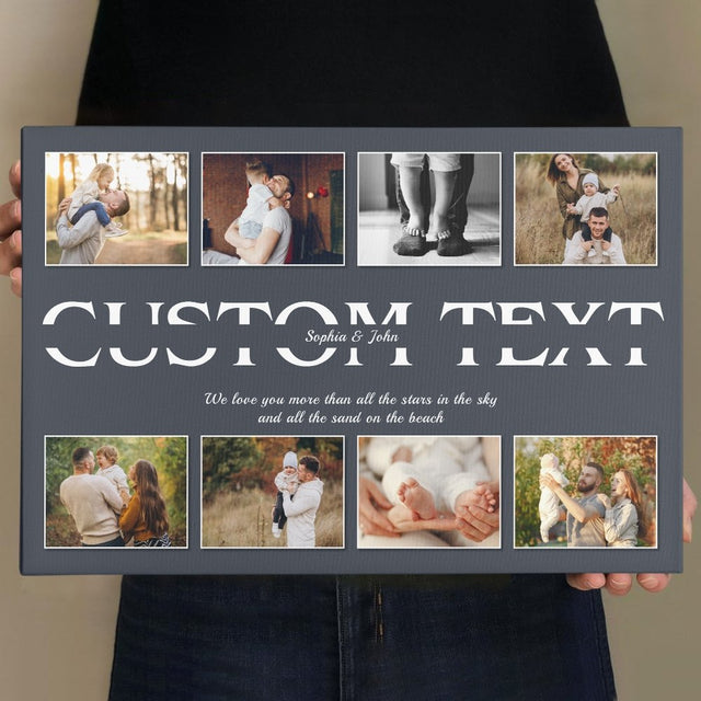 Custom Photo - Personalized Name And Text Canvas Wall Art