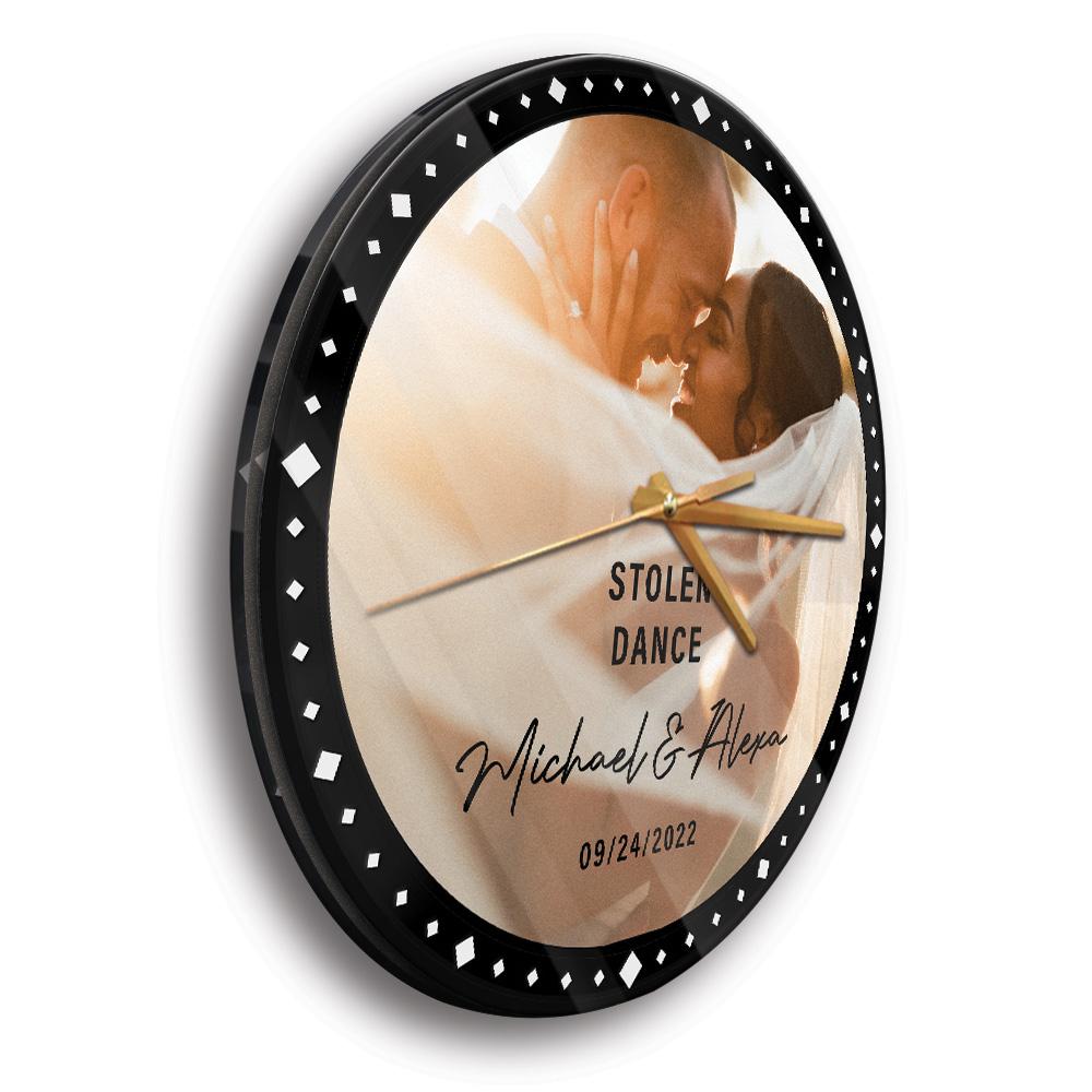 Custom Photo, Personalized Name And Text, Wall Clock