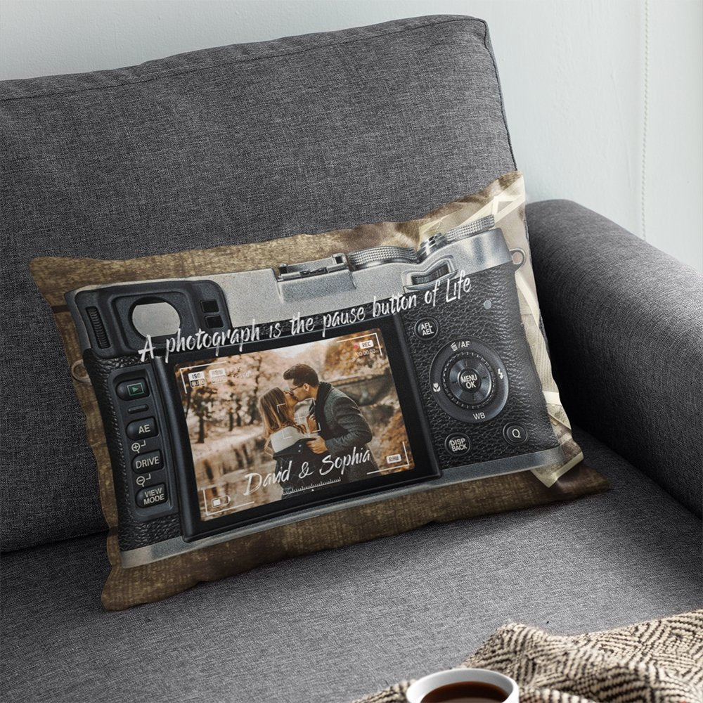 Custom Photo, Personalized Text And Name Pillow