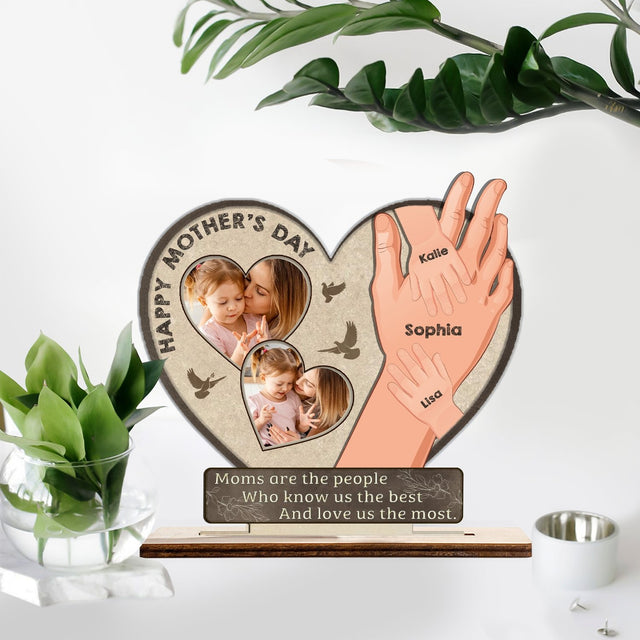 Custom Photo, Wooden Plaque 3 Layers, Gift For Mom, Mothers Day