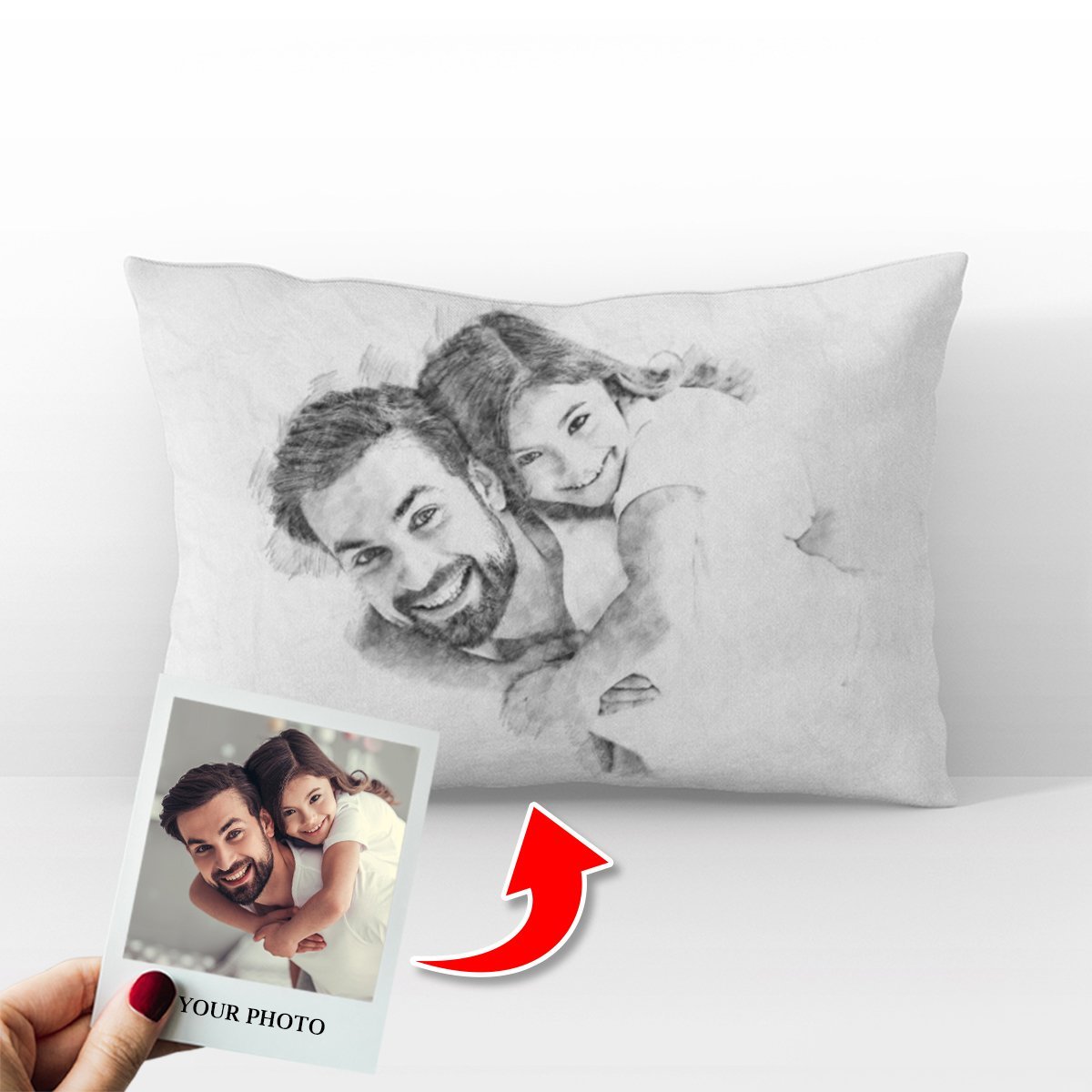 For Her 6 Photo Collage Personalized Small Throw Pillow