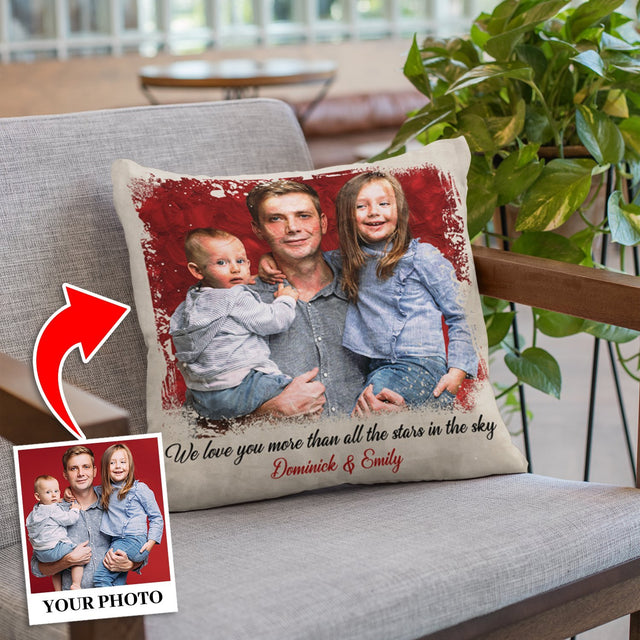 Custom Portrait From Photo, Real Paint, Pillow