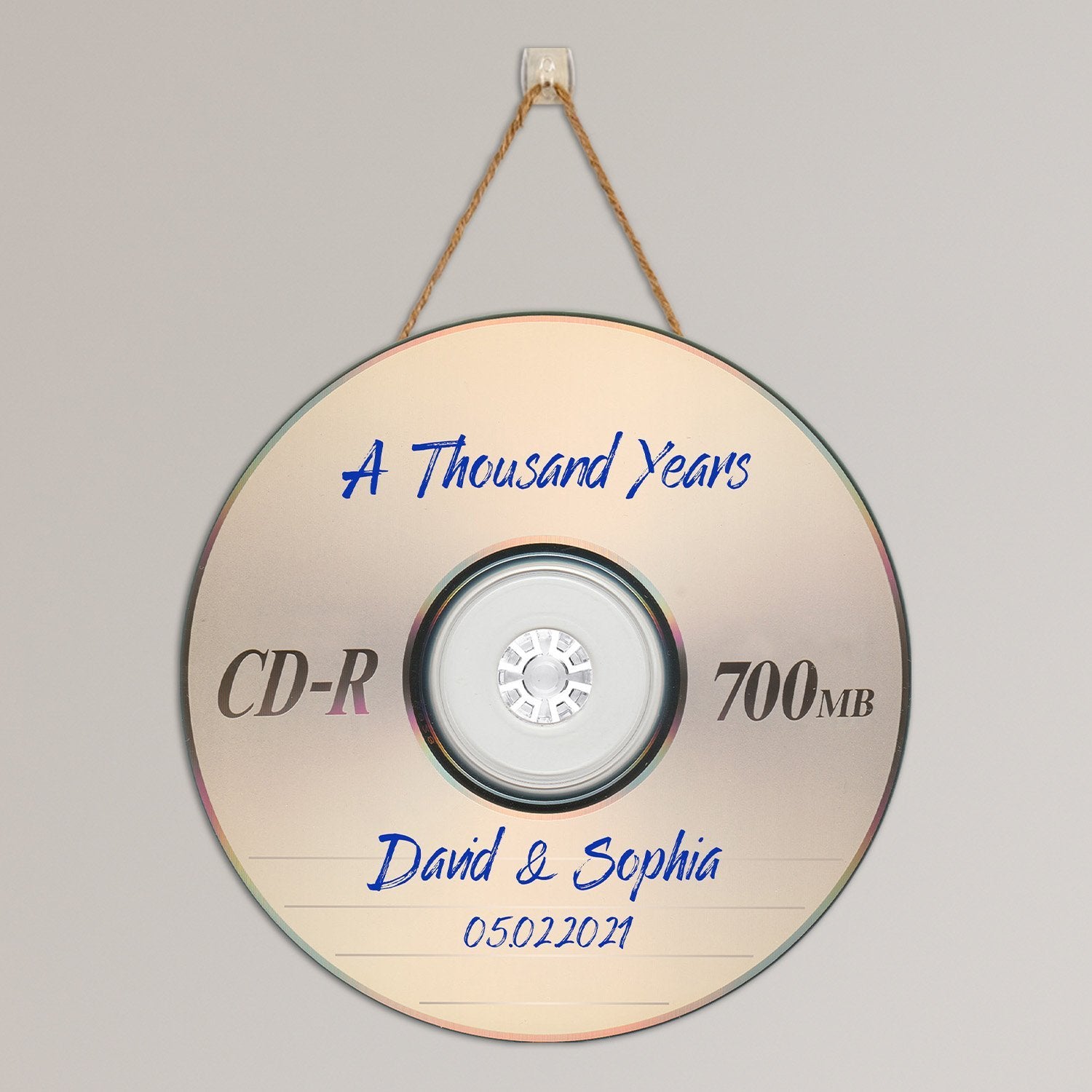 Custom Round Sign, CD-ROM Art, Personalized Name And Text