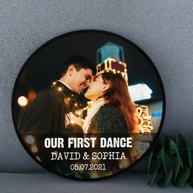 Custom Round Sign, Personalized Photo And Text