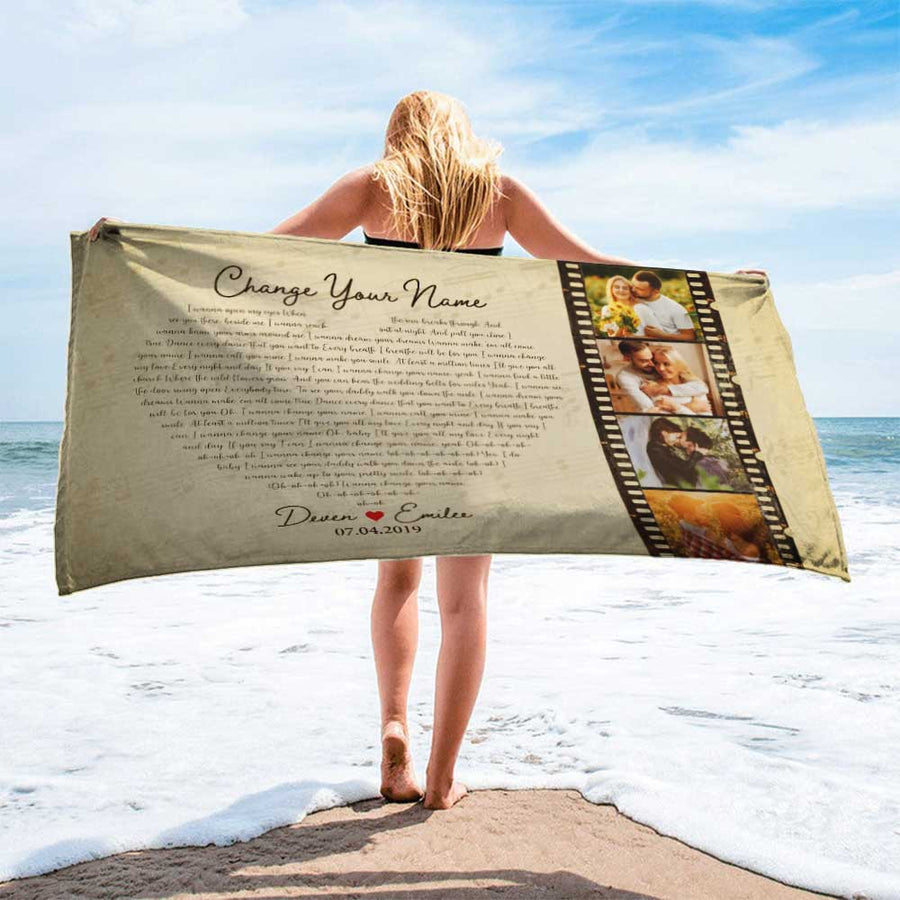 Custom Song Lyrics Towel