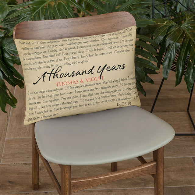 Custom Song Lyrics, Personalized Name, Date Pillow