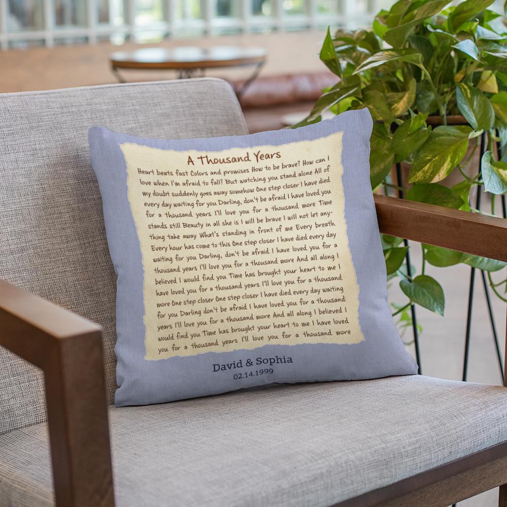 Custom Song Lyrics, Personalized Song Name And Text Pillow