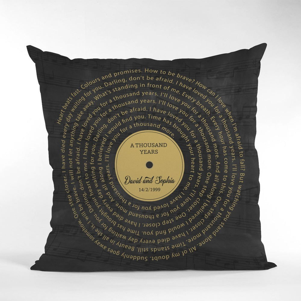 Custom Song Lyric Pillow