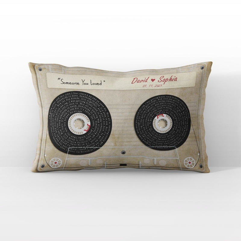 Custom Song Lyrics Pillow For Couples