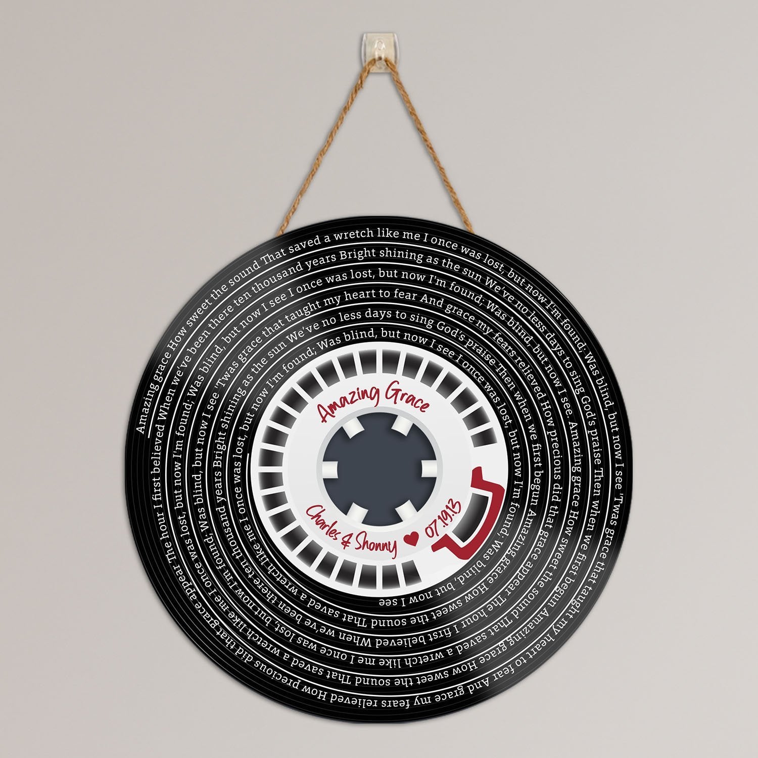 Custom Song Lyrics, Supply Reel Cassette, Personalized Song Name And Text Round Wood Sign