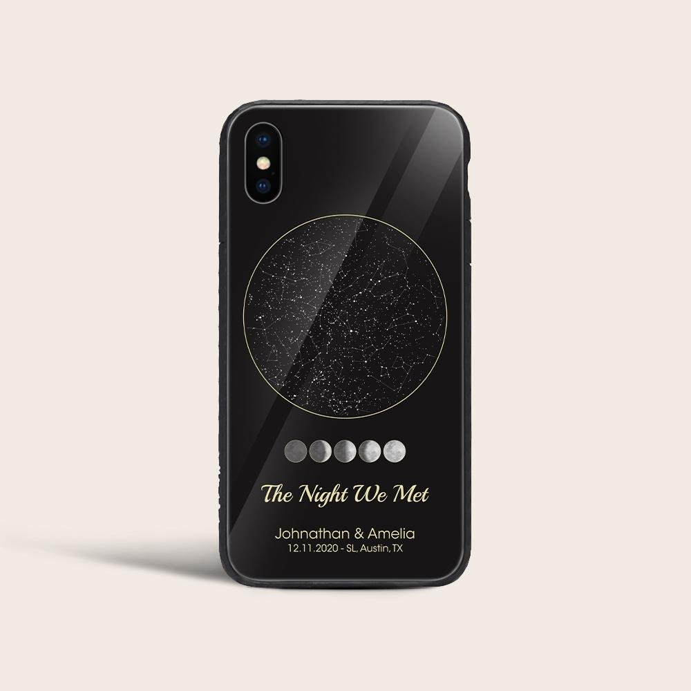 Custom Star Map, Personalized Night Sky And Text Phone Case
