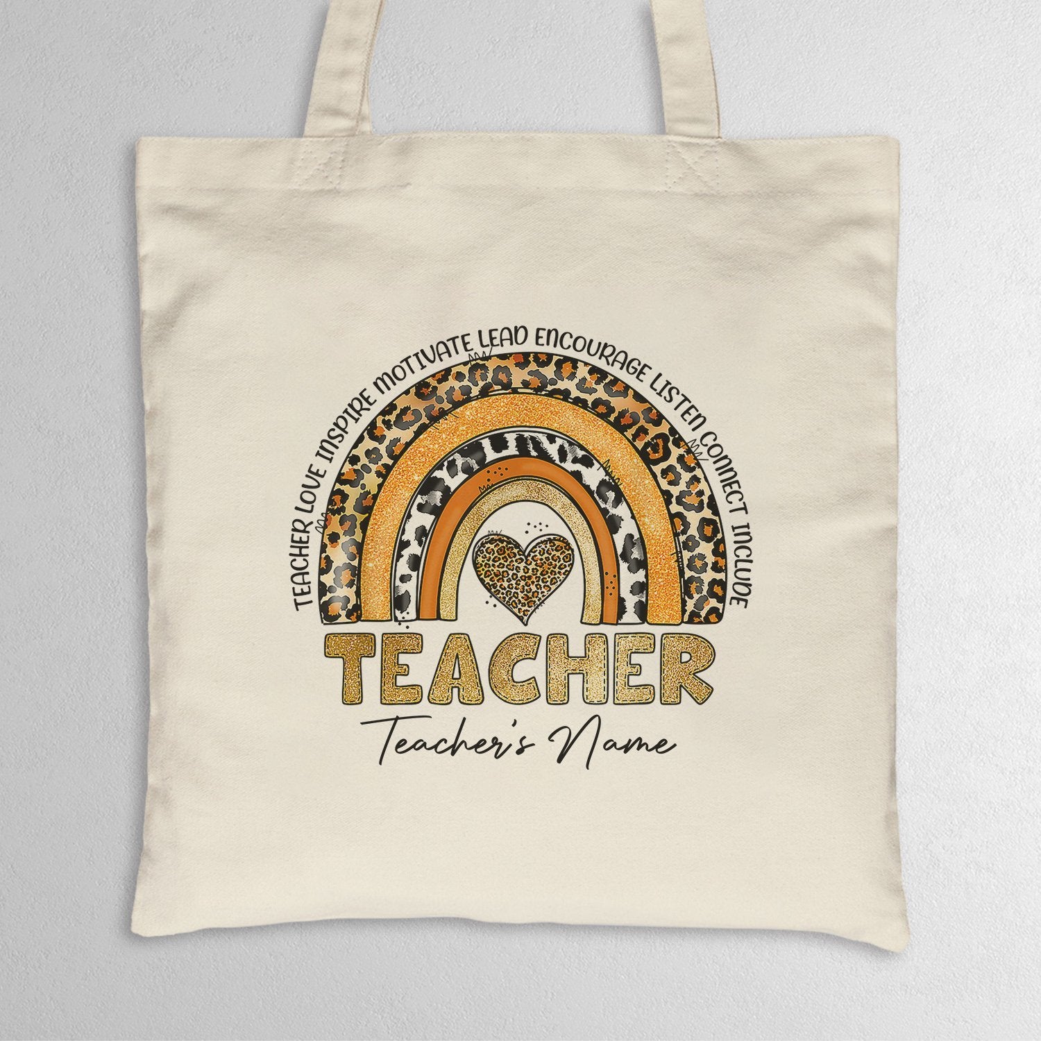 Personalized Rainbow Teacher Tote – HemmyLouDesigns