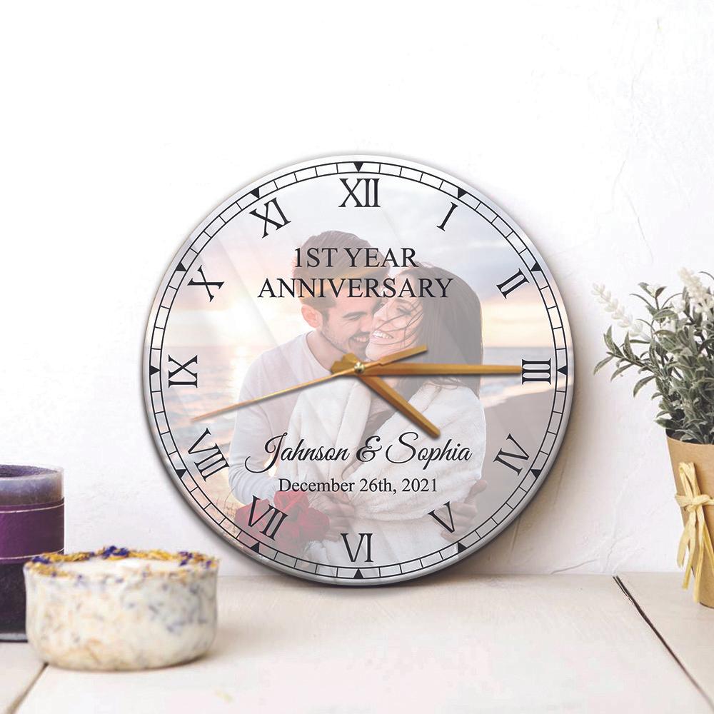 Create Your Own Wall Clock Custom 12 Photos Unique Souvenir Gift Home Wall  Watch Personalized Family