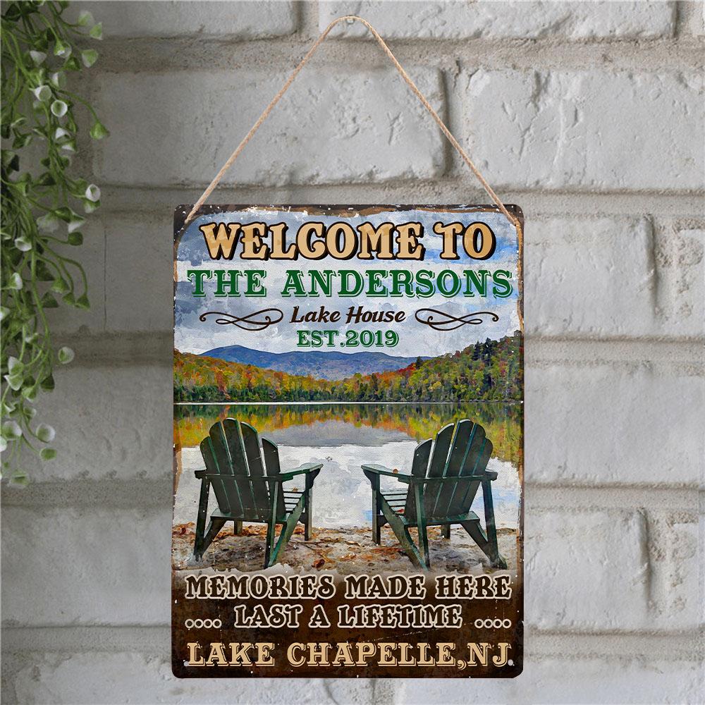 Customized Camp Sign, Welcome To Lake House