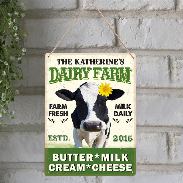 Customized Farm Sign, Dairy Farm, Farm Fresh Milk Daily